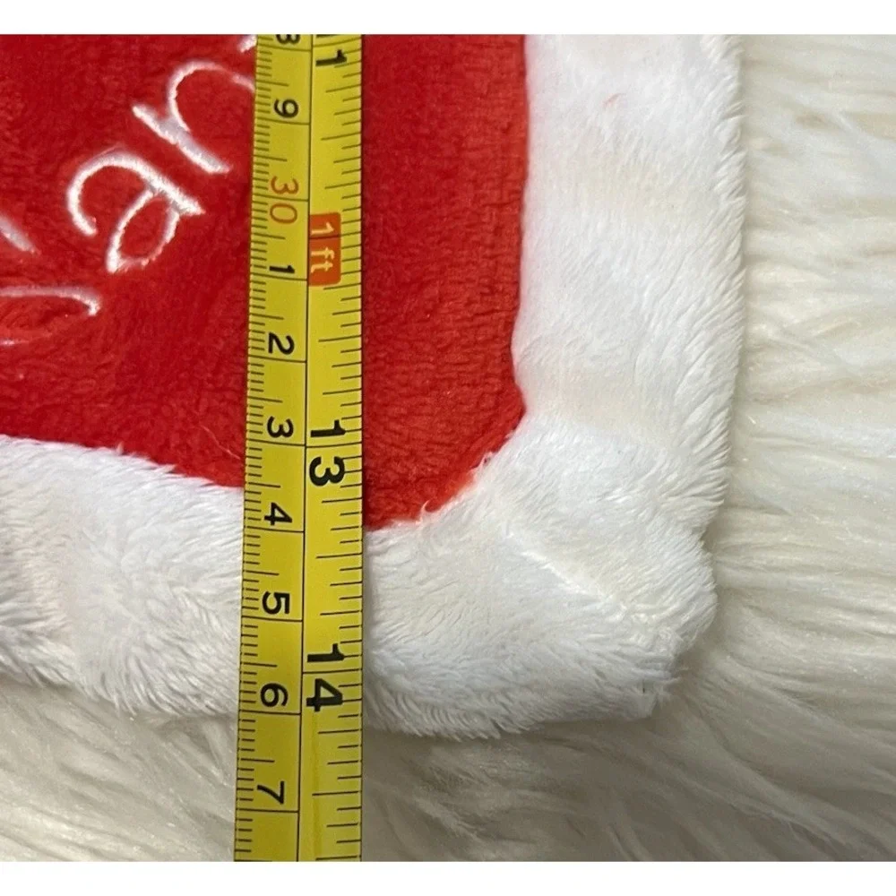 Little Me Lovey Santa Security Blanket Plush Red White I‎ Love Santa Satin